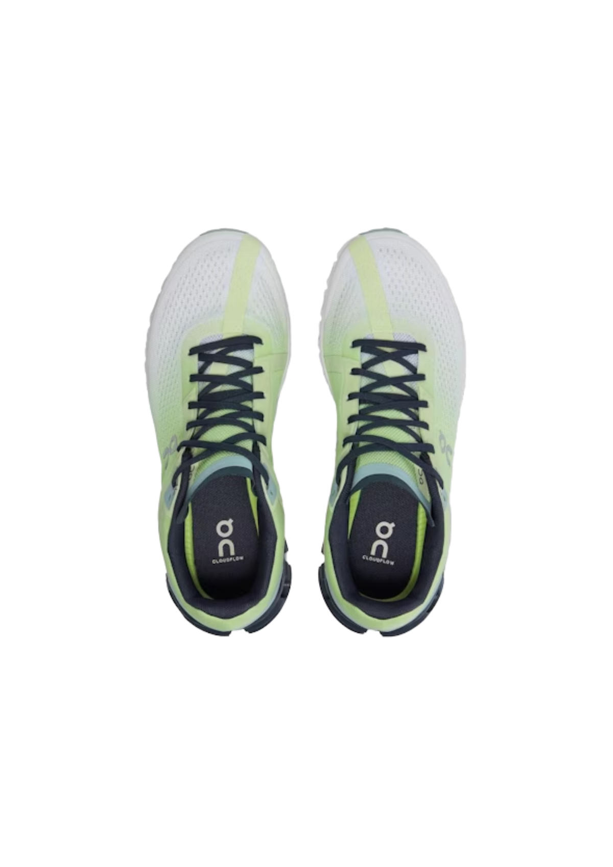 On Women's Women Cloudflow Sport Shoes – Meadow / White Mesh