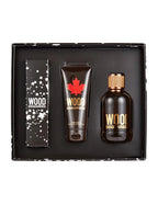 Dsquared2 Wood Gift Set Eau de Toilette 100ml + Body & Shower Gel 100ml + Black Key Ring – Men – hero product view