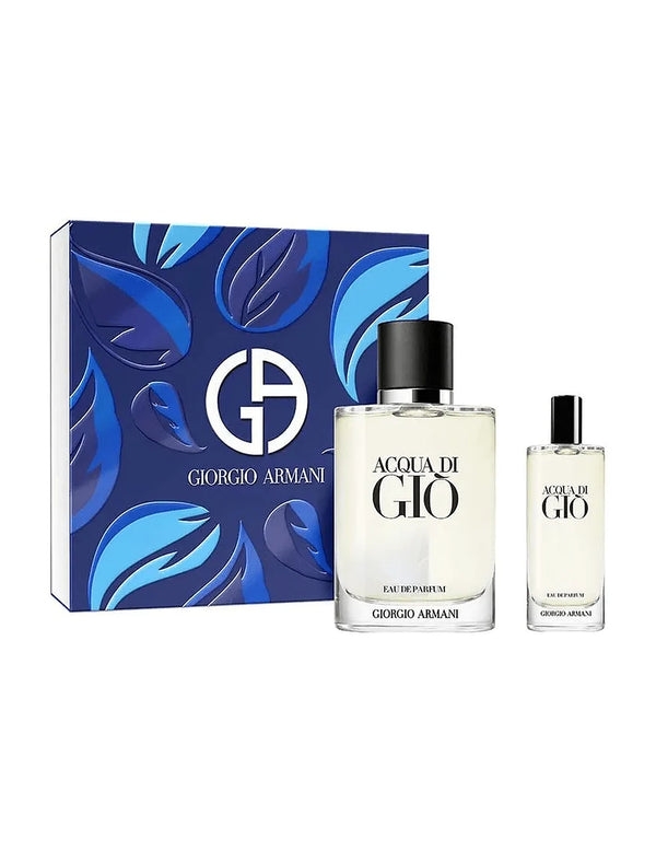 Giorgio Armani Acqua Di Gio Pour Homme Gift Set Eau de Parfum 125ml Refillable + Eau de Parfum 15ml – Men – hero product view