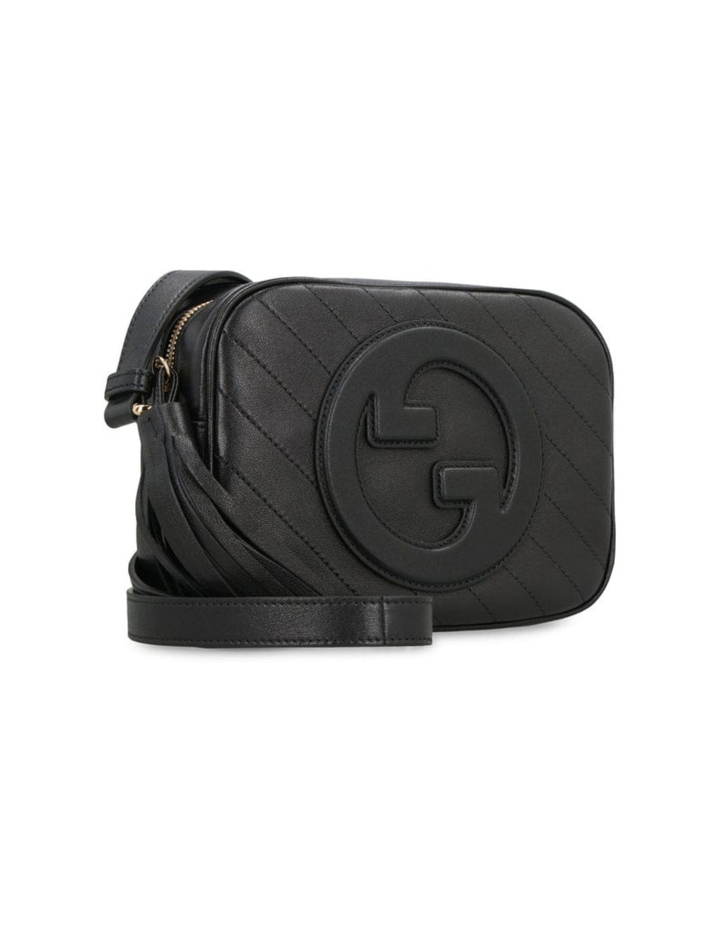 Gucci Blondie Small Leather Shoulder Bag – Black – Women – side or profile view