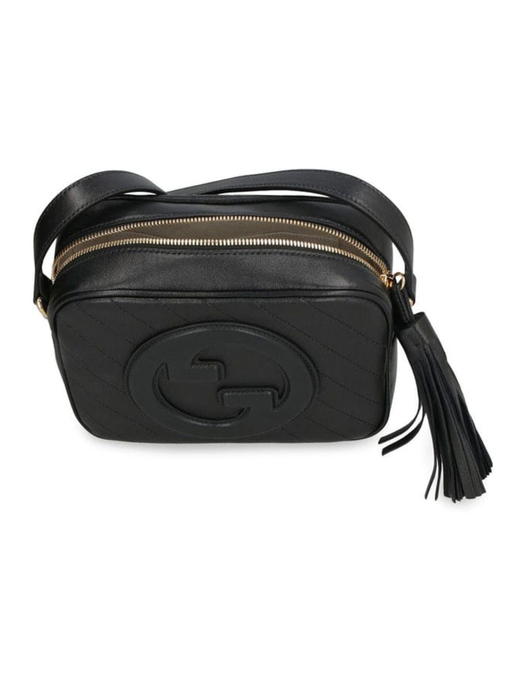 Gucci Blondie Small Leather Shoulder Bag – Black – Women – interior or opening view