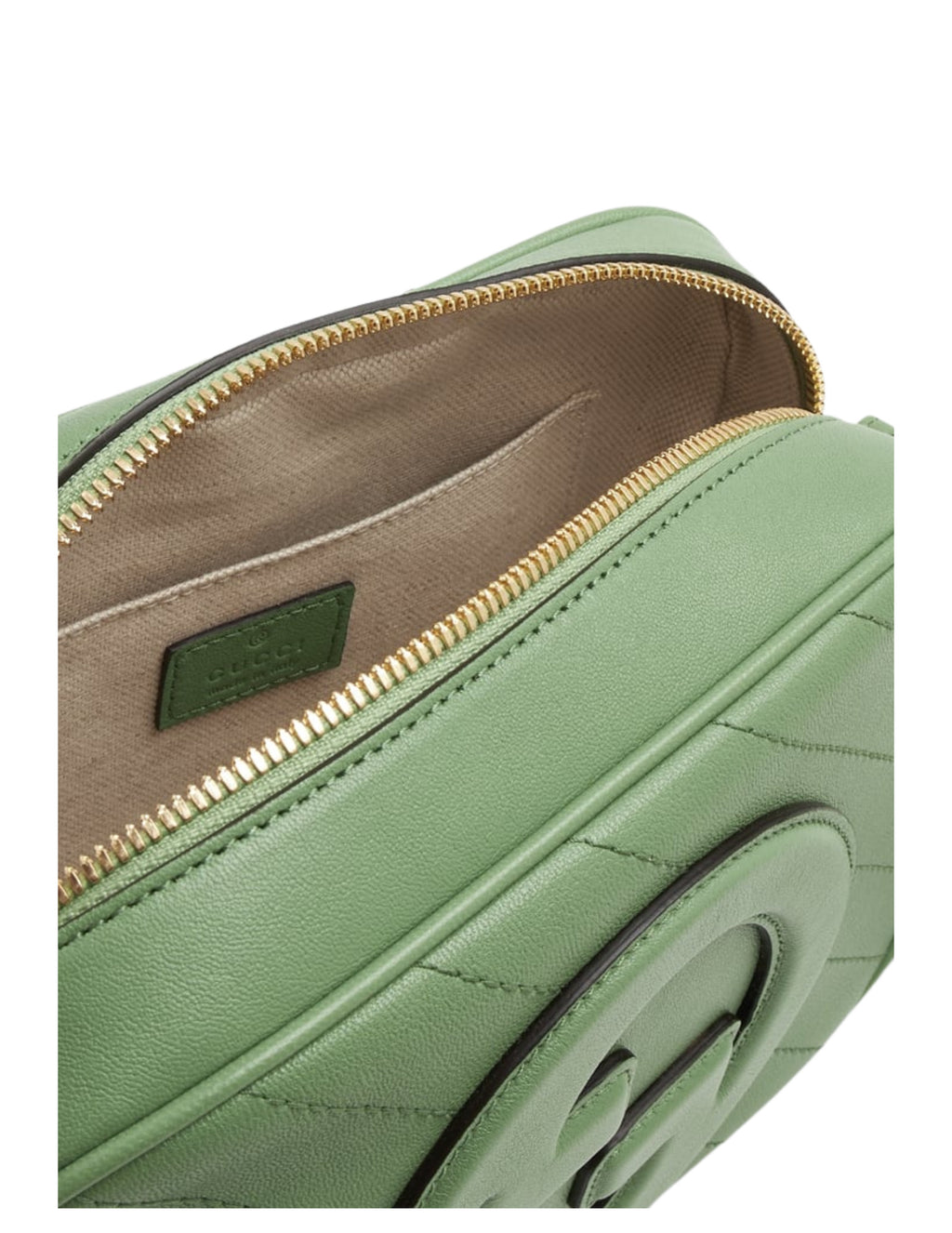 Gucci Blondie Leather Camera Crossbody Bag – Green – Women – side or profile view