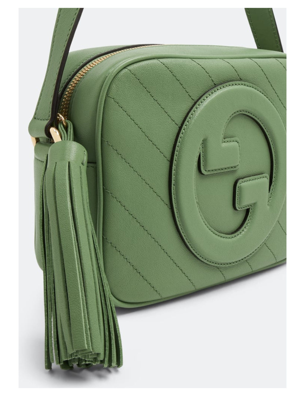 Gucci Blondie Leather Camera Crossbody Bag – Green – Women – back view