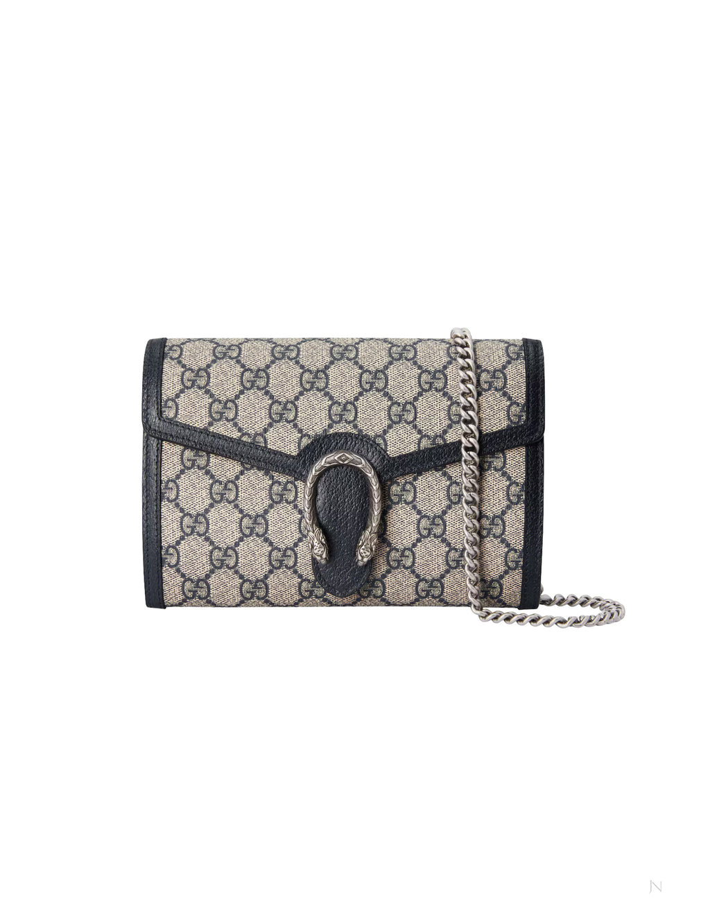 Gucci GG Chained Wallet Bag – Beige/Navy – Women – front view