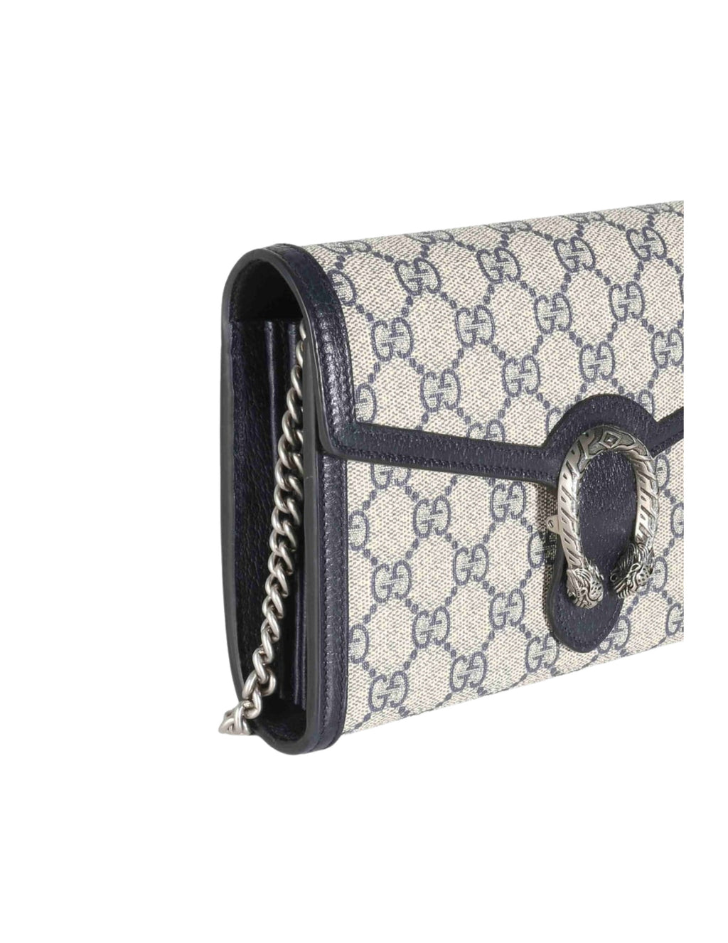 Gucci GG Chained Wallet Bag – Beige/Navy – Women – side or profile view
