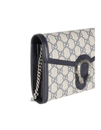 Gucci GG Chained Wallet Bag – Beige/Navy – Women – side or profile view