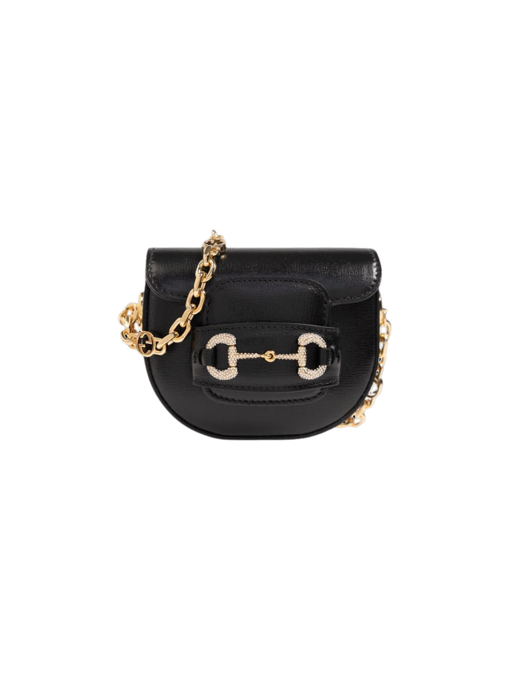 Gucci Horsebit Shoulder Bag – Black/Gold – Women – front view