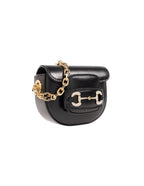 Gucci Horsebit Shoulder Bag – Black/Gold – Women – side or profile view