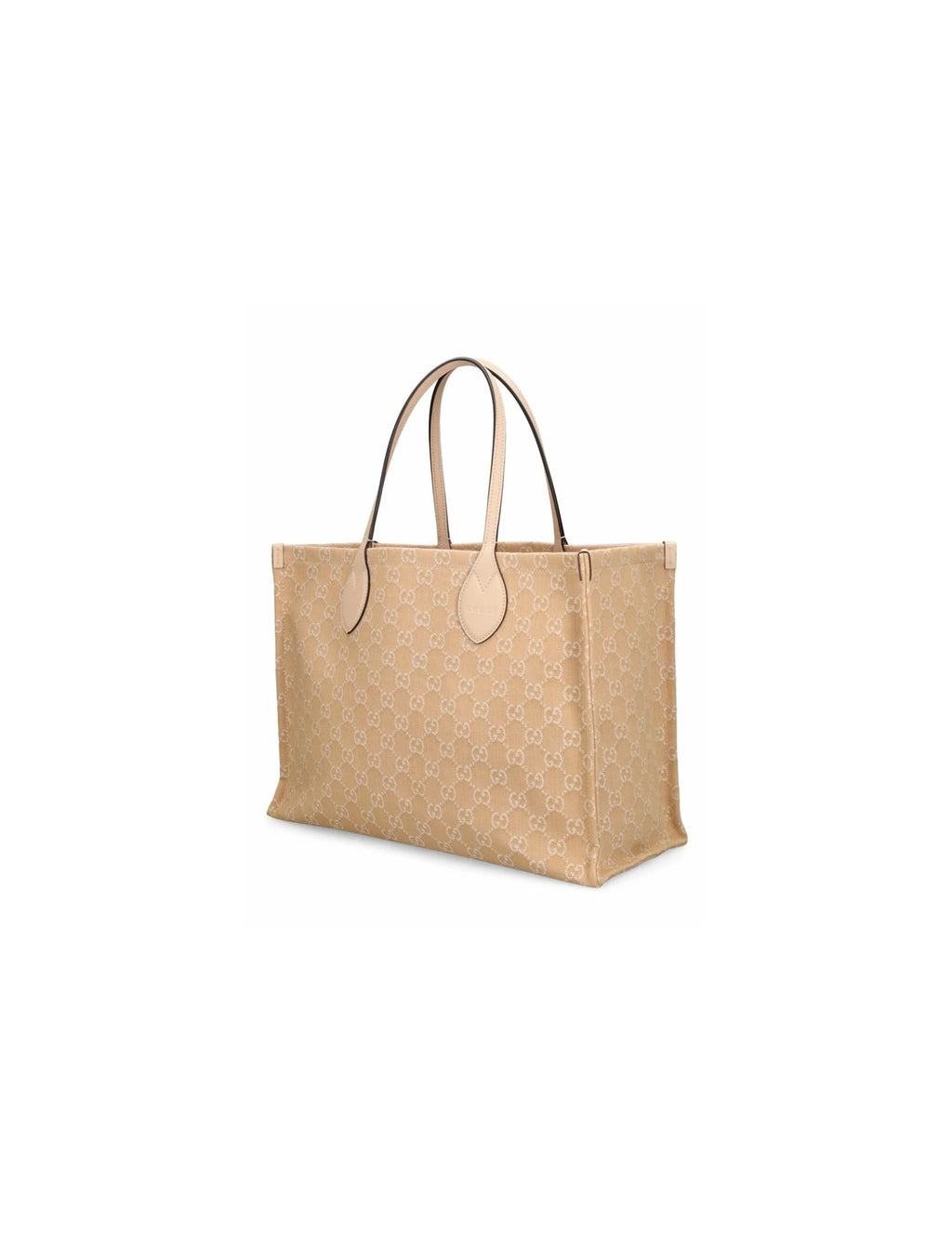 Gucci Ophidia GG Pattern Large Tote Bag – Beige – Women – side or profile view