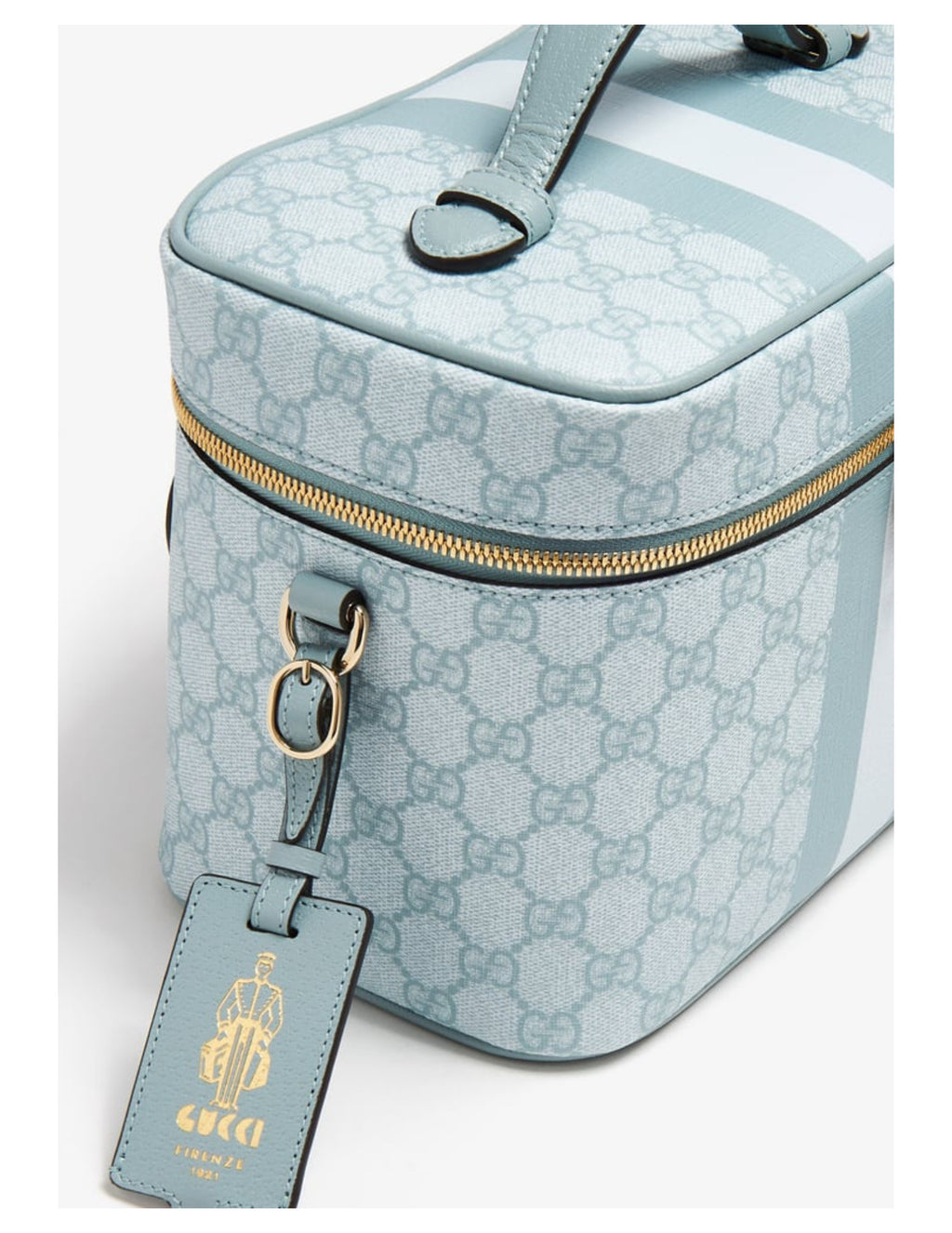 Gucci Ophidia Canvas Make Up Storage Bag – Light Blue – Women – alternate exterior view
