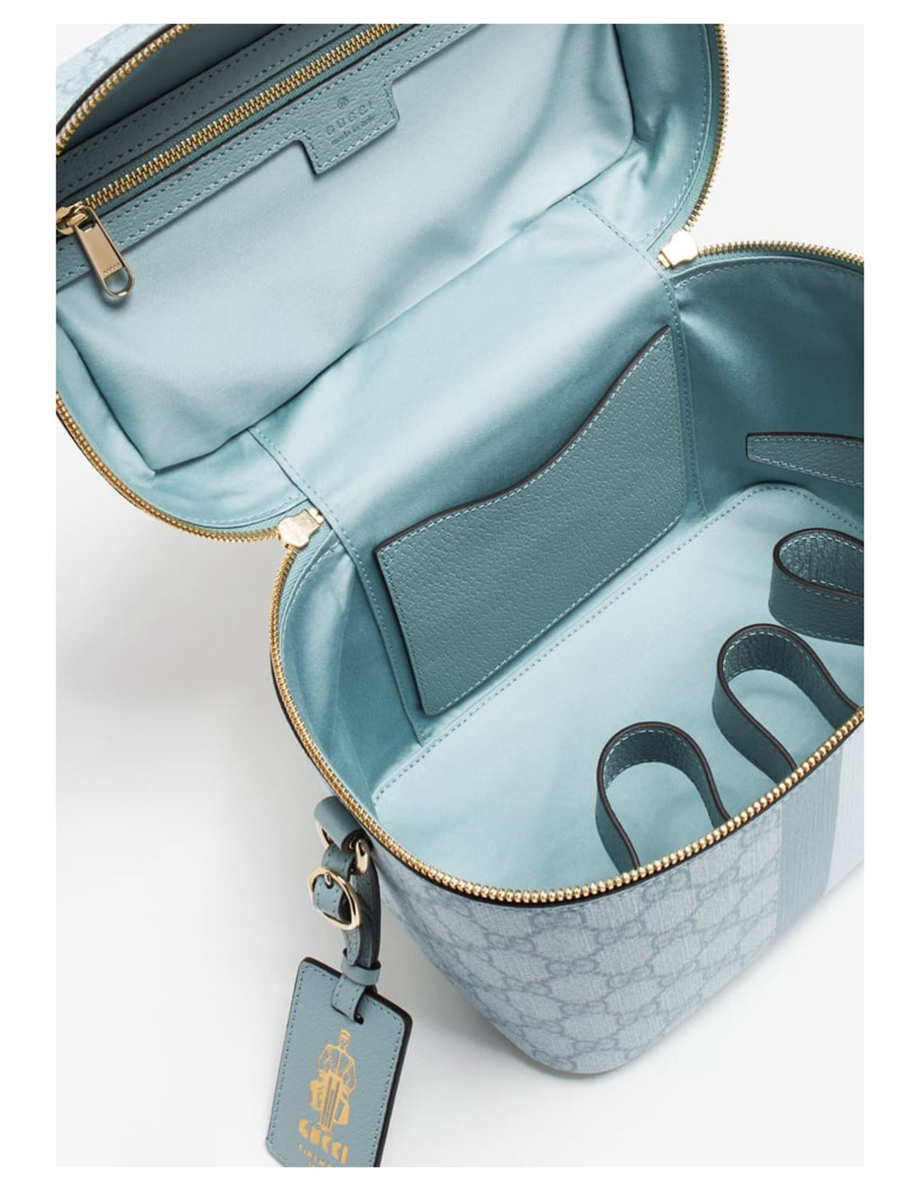 Gucci Ophidia Canvas Make Up Storage Bag – Light Blue – Women – side or profile view