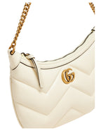 Gucci Quilted Shoulder Bag – White – Women – side or profile view