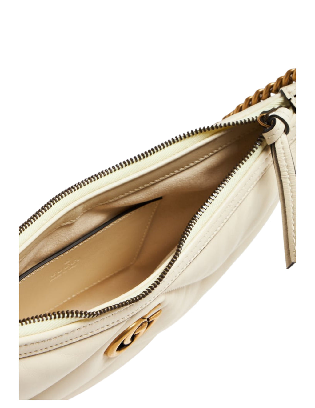 Gucci Quilted Shoulder Bag – White – Women – back view