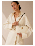 Gucci Quilted Shoulder Bag – White – Women – material and hardware detail