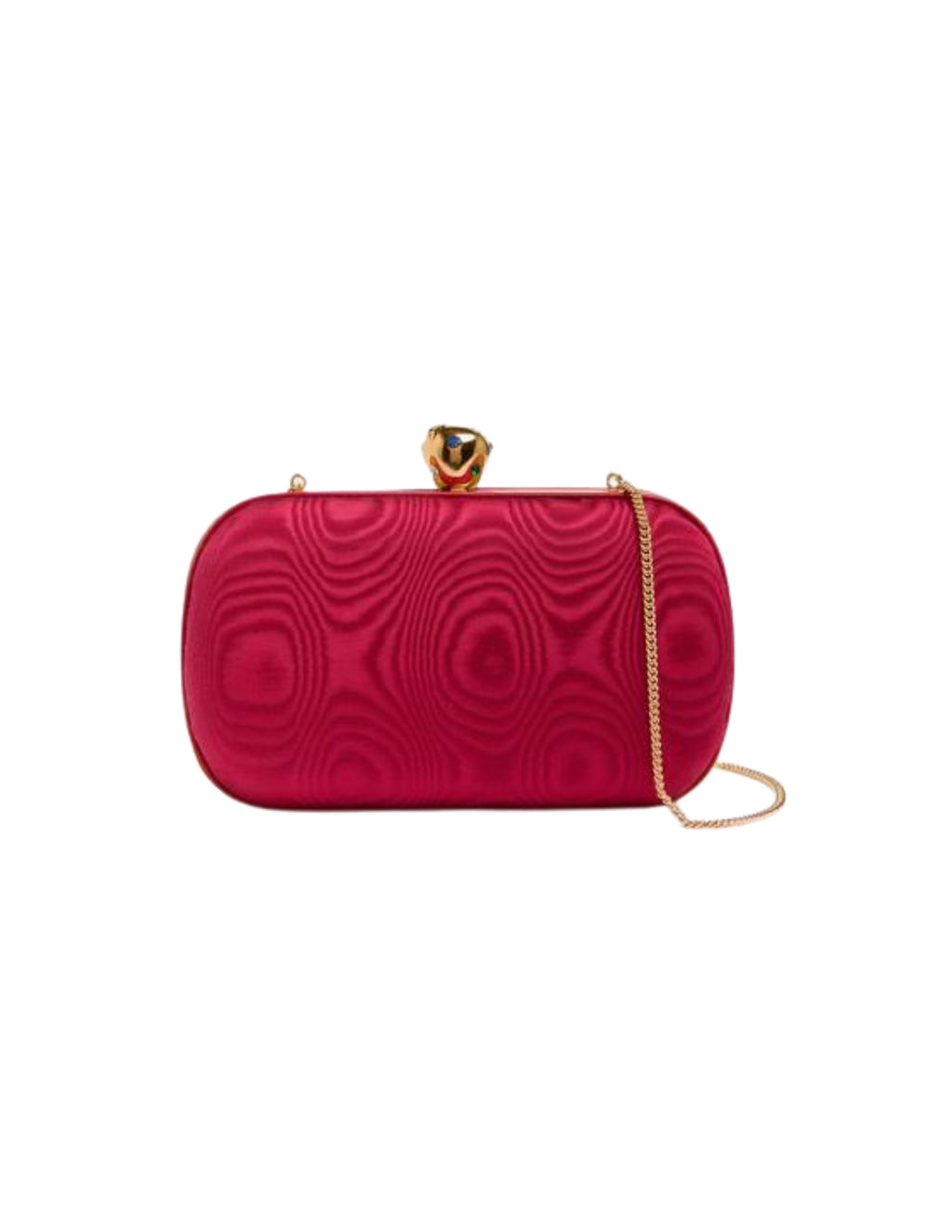 Gucci Silk Crystal Bow Clutch Bag – Cherry Red/Gold – Women – front view