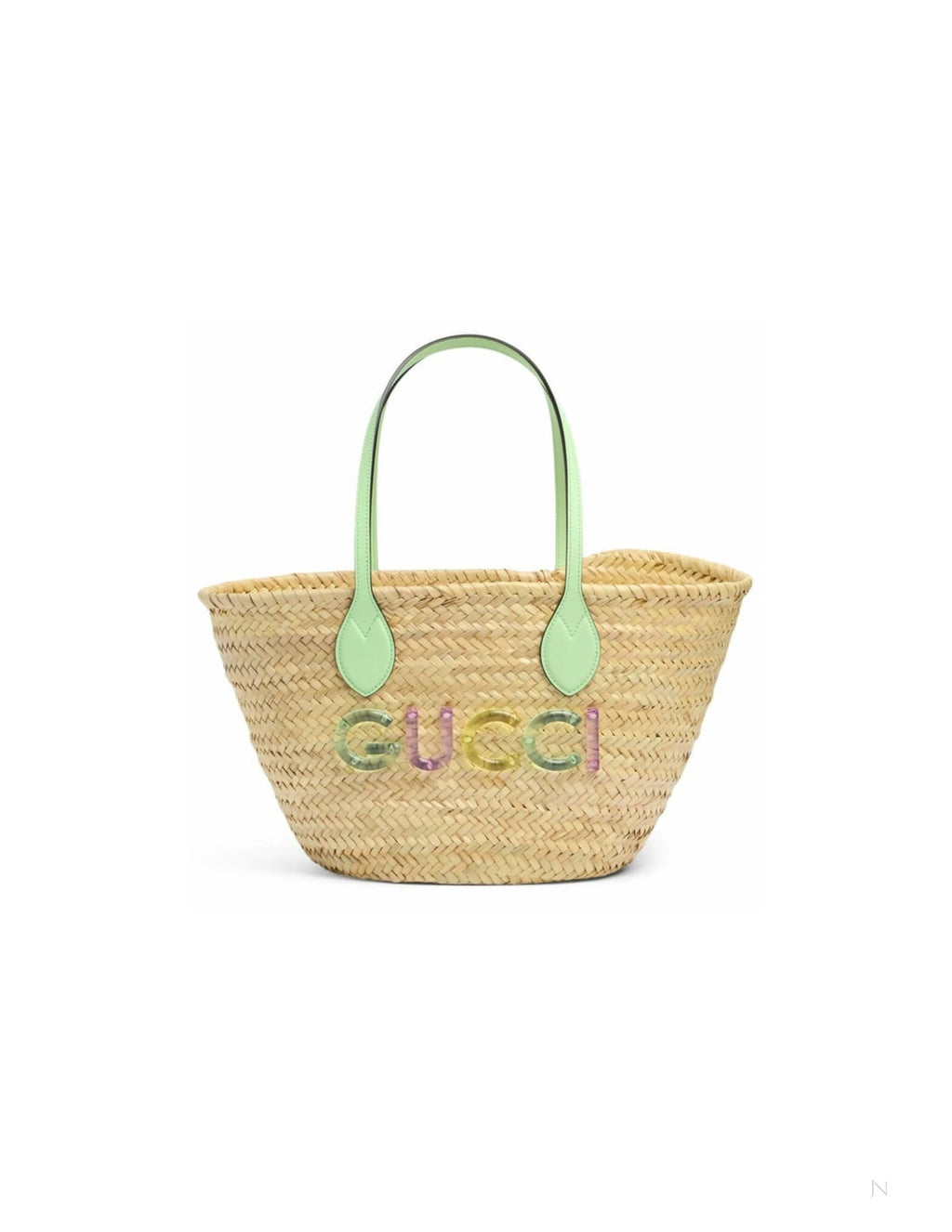 Gucci Straw Tote Bag – Beige Multicolour – Women – front view