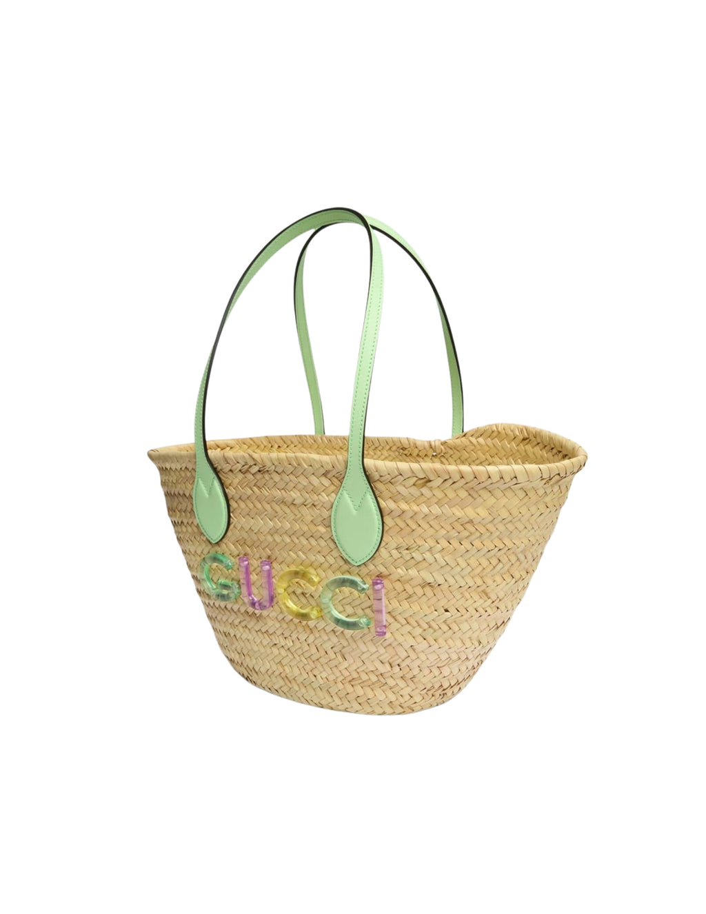 Gucci Straw Tote Bag – Beige Multicolour – Women – back view