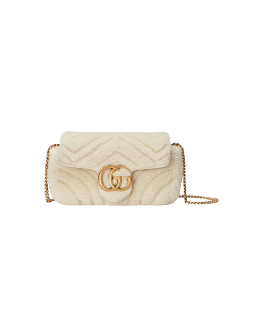 Gucci GG Marmont Super Mini Bag – Off White – Women – front view