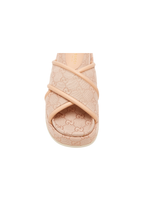 Gucci Women's GG Platform Slide Sandals – Light Pink Original GG Canvas