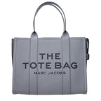 Marc Jacobs The Leather Medium Tote Bag – Full-Grain Leather – Wolf Grey – Women