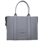 Marc Jacobs The Leather Medium Tote Bag – Full-Grain Leather – Wolf Grey – Women