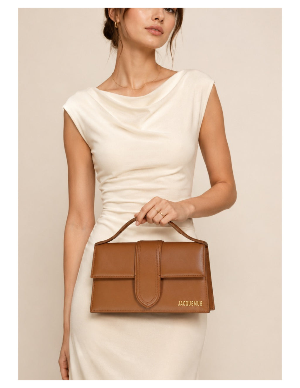 Jacquemus Le Grand Bambino Handbag Light Brown – Women – back view