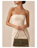 Jacquemus Le Grand Bambino Long Shoulder Bag Dark Khaki – Women – back view