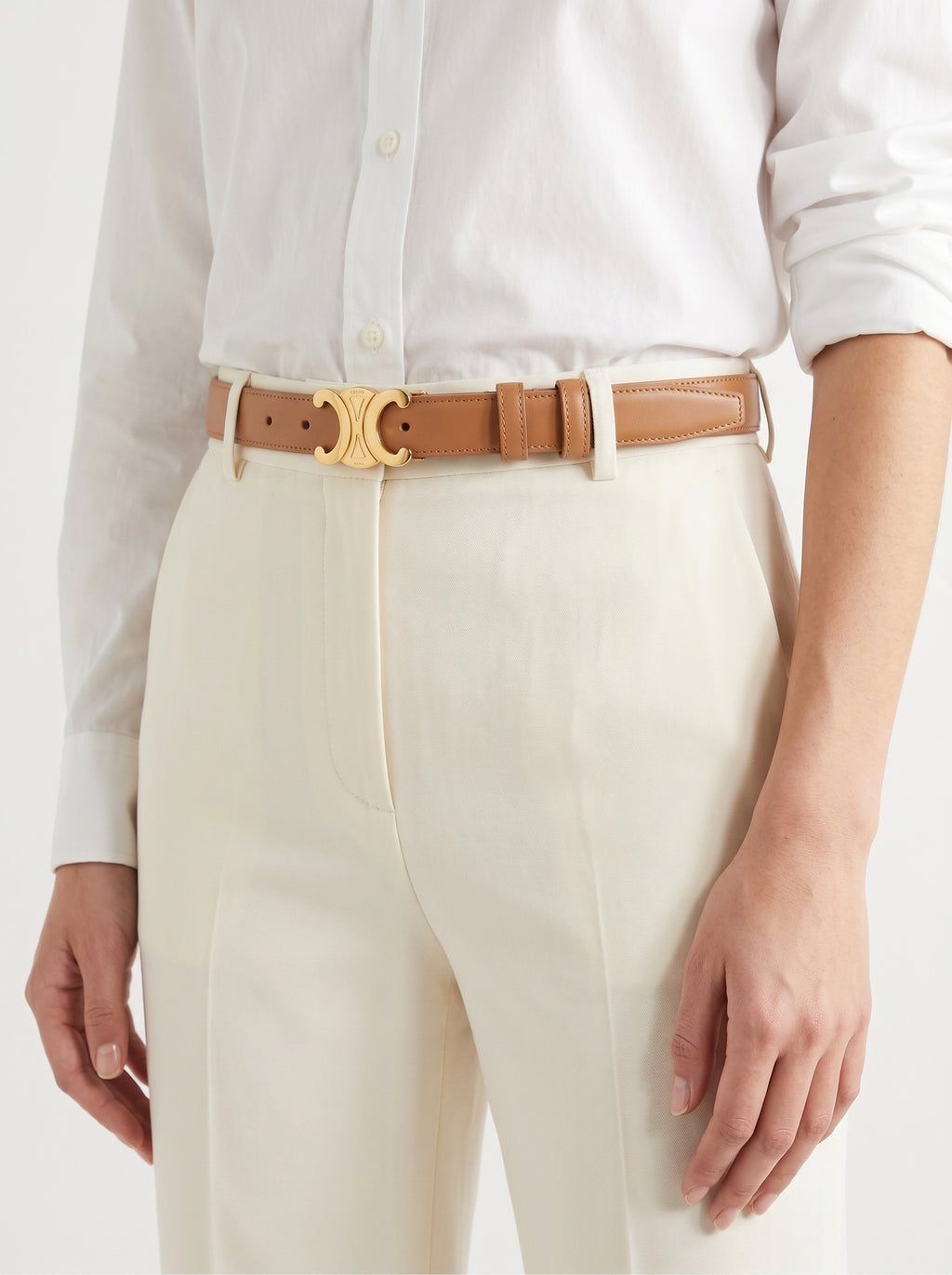 CELINE MEDIUM 25MM TRIOMPHE BELT – TAURILLON LEATHER