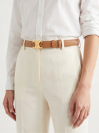 CELINE MEDIUM 25MM TRIOMPHE BELT – TAURILLON LEATHER
