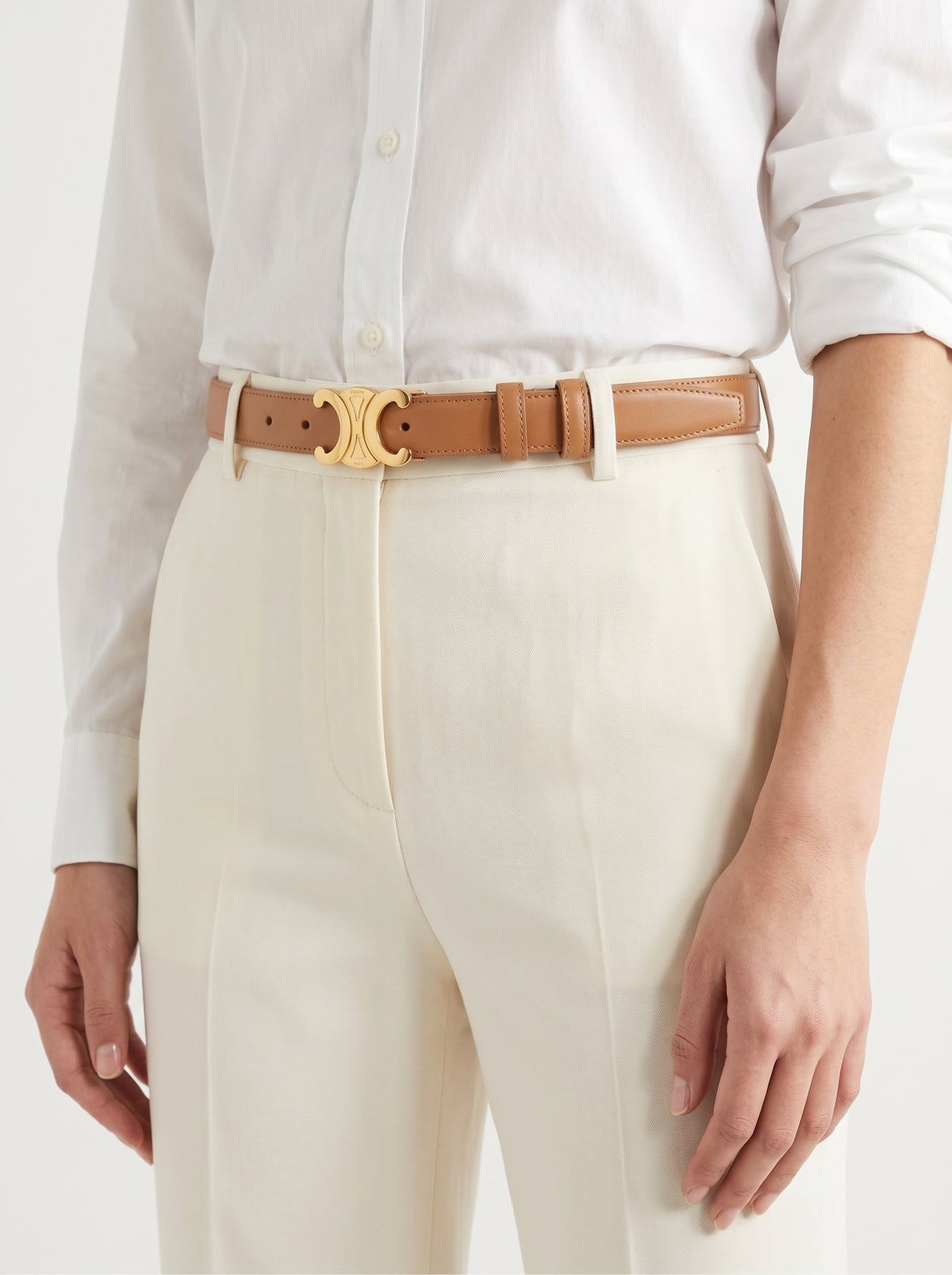 CELINE MEDIUM 25MM TRIOMPHE BELT – TAURILLON LEATHER