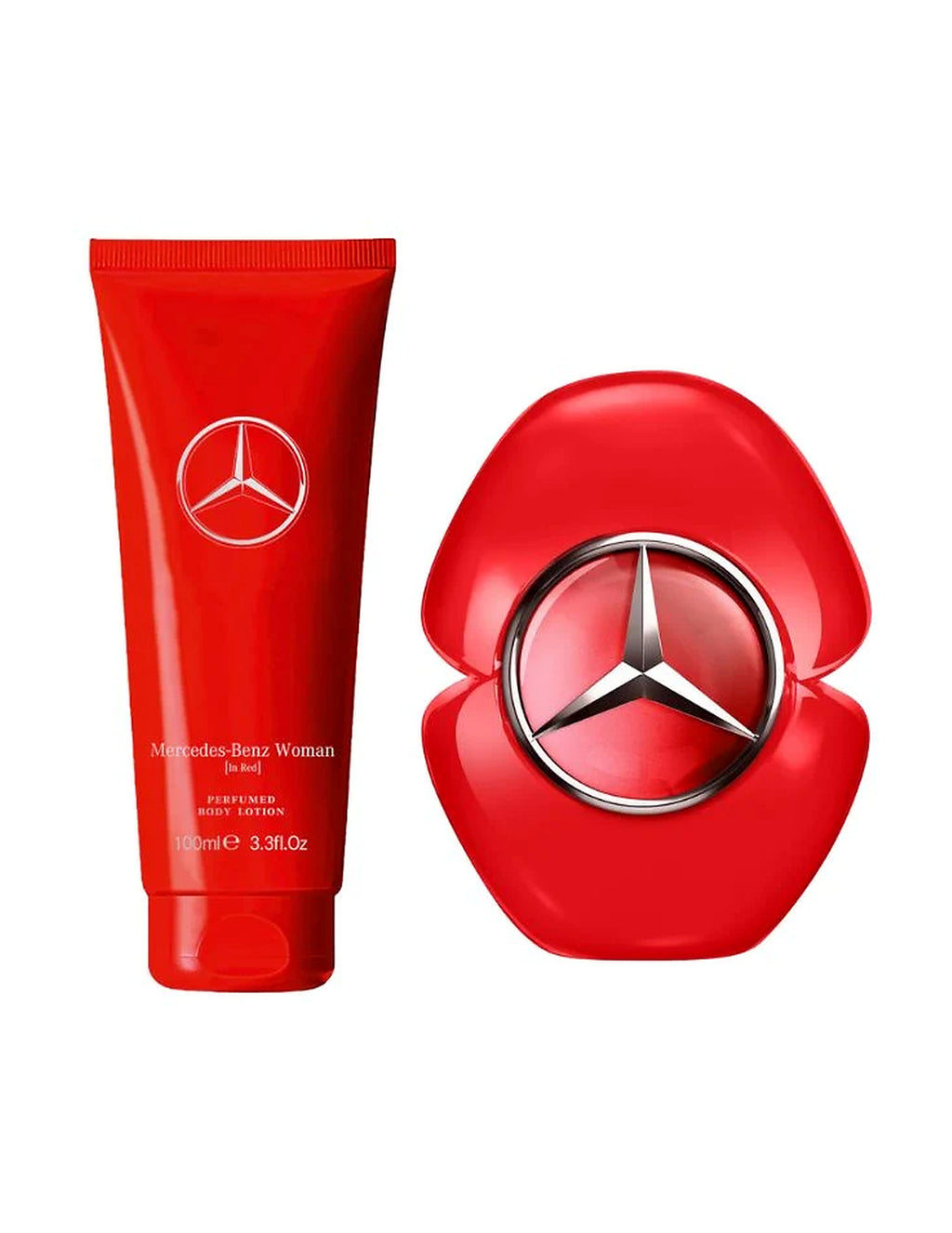 Mercedes-Benz In Red Woman Gift Set Eau de Parfum 90ml / Body Lotion 100ml – Women – bottle and packaging view