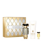 Rabanne Fame Gift Set Eau de Parfum 80ml + Eau de Parfum 4ml + Body Lotion 100ml – Women – complete set overview