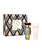 Rabanne Fame Gift Set Eau de Parfum 80ml + Eau de Parfum 4ml + Body Lotion 100ml – Women – bottle and packaging view