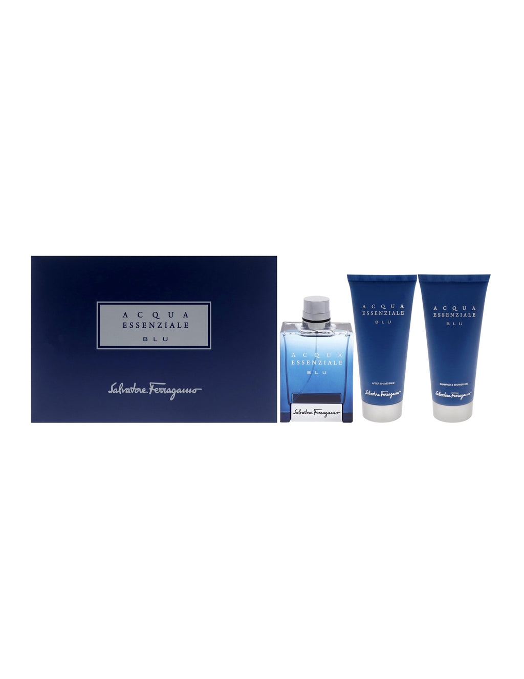 Salvatore Ferragamo Acqua Essenziale Blu Gift Set Eau de Toilette 100ml + After Shave Balm 100ml + Shampoo & Shower Gel 100ml