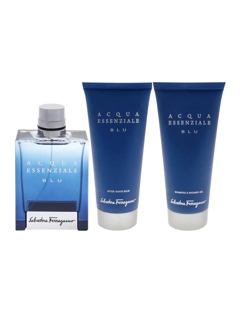 Salvatore Ferragamo Acqua Essenziale Blu Gift Set Eau de Toilette 100ml + After Shave Balm 100ml + Shampoo & Shower Gel 100ml