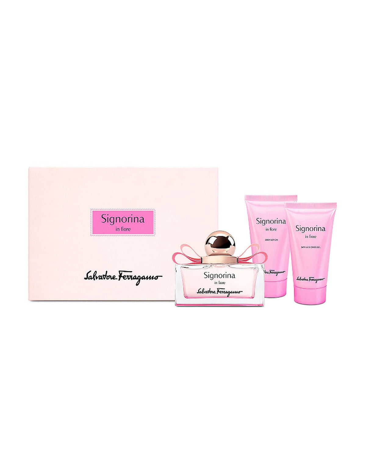 Salvatore Ferragamo Signorina In Fiore Gift Set Eau de Toilette 50ml + Body Lotion 50ml + Bath & Shower Gel – Women – complet