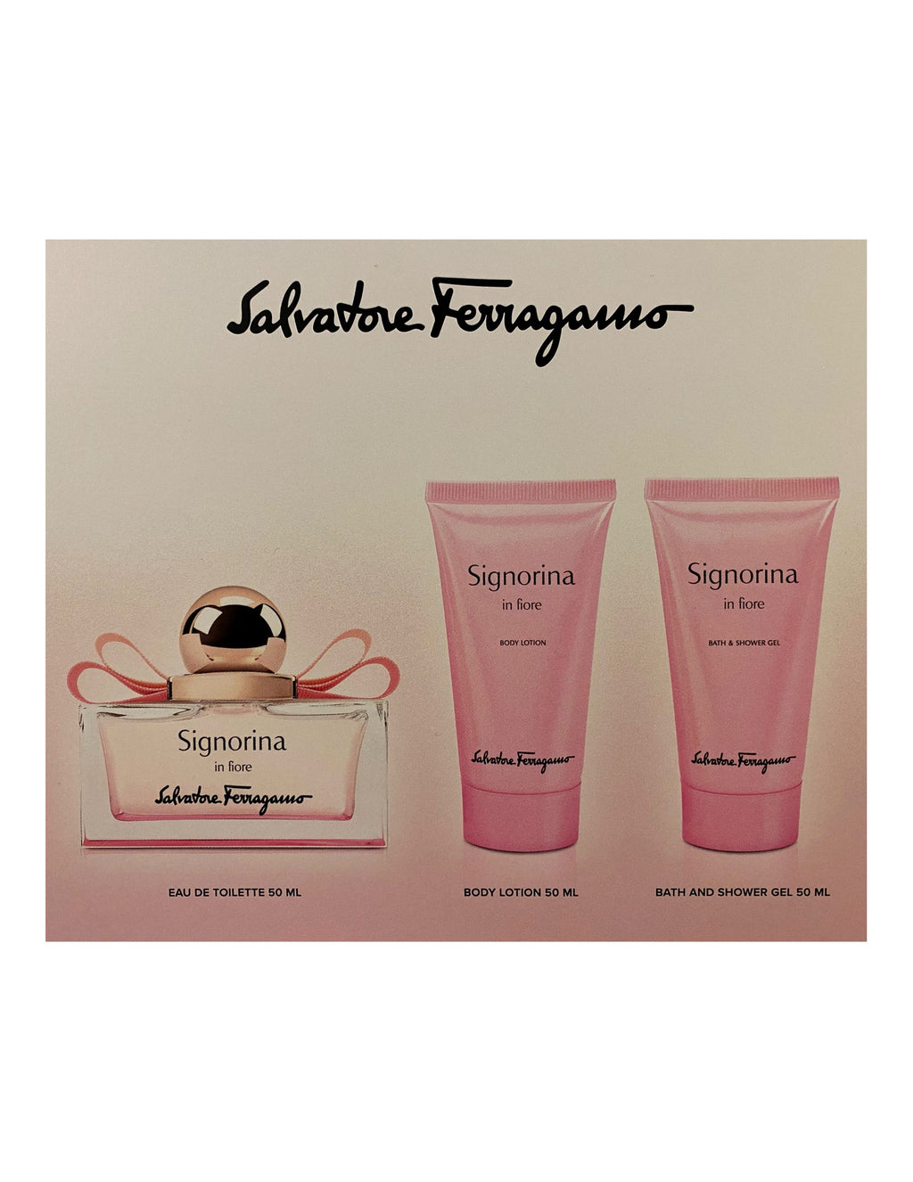 Salvatore Ferragamo Signorina In Fiore Gift Set Eau de Toilette 50ml + Body Lotion 50ml + Bath & Shower Gel – Women – alterna