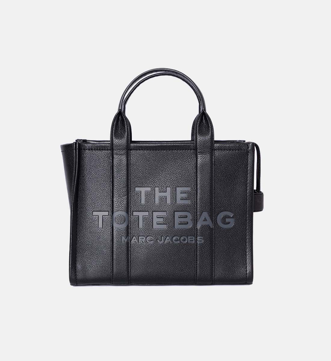 Marc Jacobs The Leather Medium Tote Bag – Full-Grain Leather – Black – Women