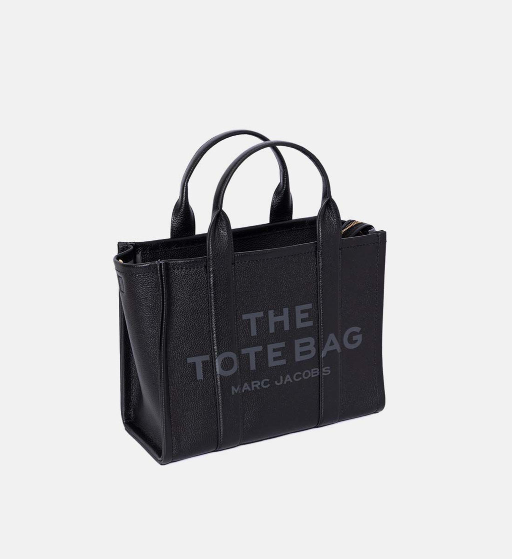Marc Jacobs The Leather Medium Tote Bag – Full-Grain Leather – Black – Women