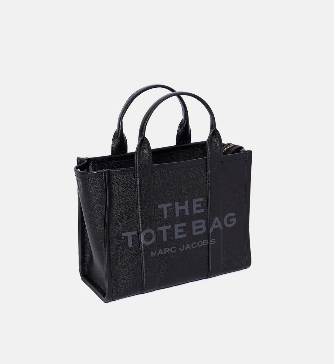 Marc Jacobs The Leather Medium Tote Bag – Full-Grain Leather – Black – Women