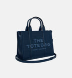 Marc Jacobs The Leather Medium Tote Bag – Full-Grain Leather – Blue Sea – Women