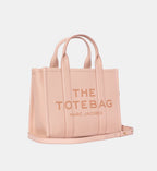 Marc Jacobs The Leather Medium Tote Bag in Pink Rose full-grain leather – front product view