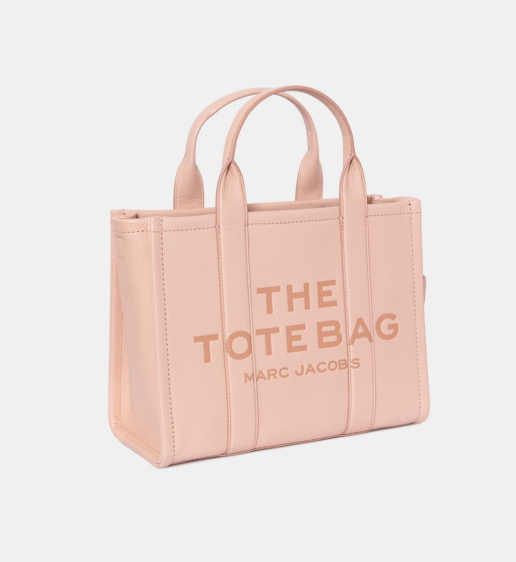 Marc Jacobs The Leather Medium Tote Bag – Full-Grain Leather – Pink Rose – Women