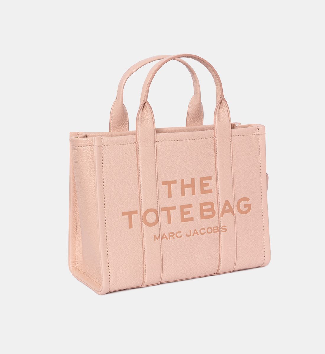 Marc Jacobs The Leather Medium Tote Bag – Full-Grain Leather – Pink Rose – Women
